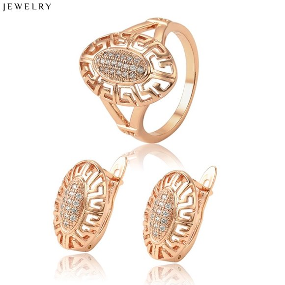 Jewelry - Stunning CZ 18KGP Rosegold Jewelry Set